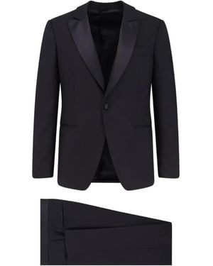Lardini Soiree Satin-Lapel Tuxedo - Blue