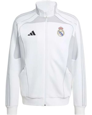 adidas Felpa Real Madrid Urban Purist Doubleknit Con Zip - Bianco
