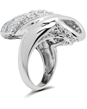 Jewels Aficionado Anillo en platino con diamantes - Metálico