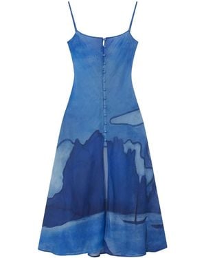Donde Esteban Es Vedra Midikleid - Blau