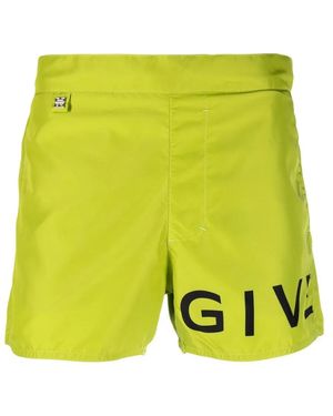 Givenchy Logo-Print Swim Shorts - Yellow