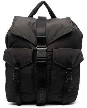 Ganni Tech Backpack - Black