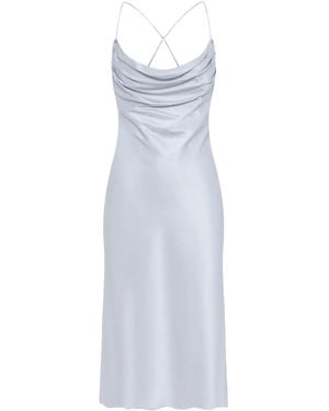 Dion Lee カウルネック サテンドレス - ホワイト