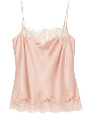 Carine Gilson Camisole-Top Mit Spitzenborten - Pink