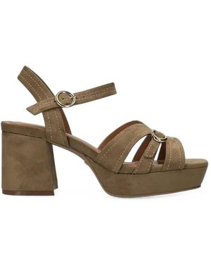 Mexx Tobie Buckle-Detail Platform Sandals - Metallic