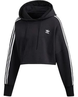 adidas Adicolor Classics Cropped Hoodie - Black