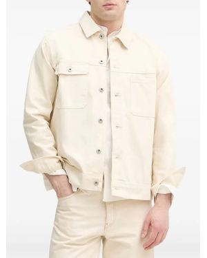 Lindbergh Veste En Jean À Poches À Rabat - Natural