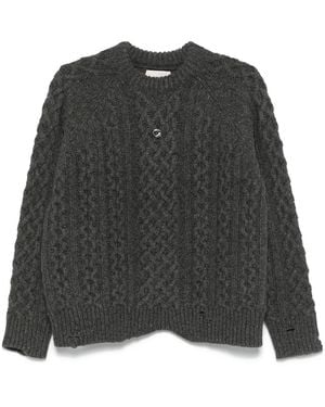 Coperni Aran-Knit Jumper - Black