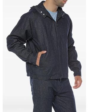 ARMANI EXCHANGE Hooded Denim Jacket - Blue