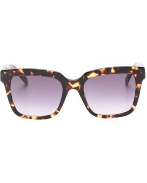 Benetton Jesi Square-Frame Sunglasses - Brown