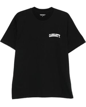 Carhartt Logo-Print Cotton T-Shirt - Black