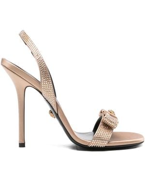 Versace Medallion-embellishment sandals - Metálico