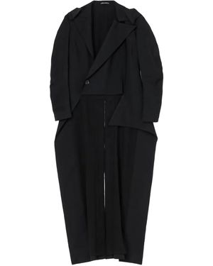 Yohji Yamamoto Asymmetric Tailcoat Jacket - Black