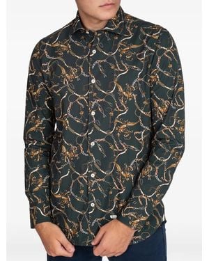 Tintoria Mattei 954 Chains-Print Shirt - Grey