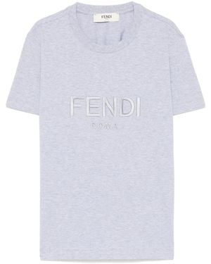 Fendi Roma Cotton T-Shirt - White