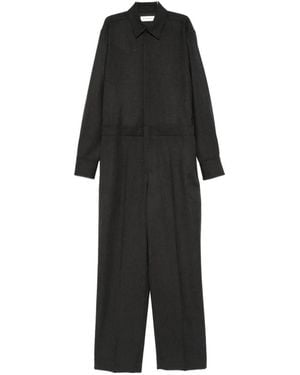 Victoria Beckham Polo-Collar Jumpsuit - Black