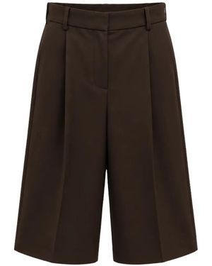 Liviana Conti Pleated Tailored Shorts - Grey