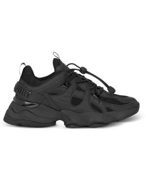 Philipp Plein Runner Beast X-01 Paneled Sneakers - Black