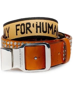 HTC Ceinture Large À Ornements Métalliques - Marron