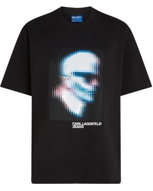 KARL LAGERFELD Digitized Karl T-Shirt - Black