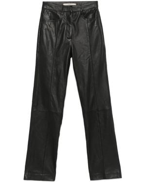 Remain Pantalon En Cuir - Gris