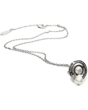 Vivienne Westwood Aleksa Pearl-Pendant Necklace - White