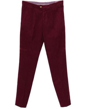 Brunello Cucinelli Pleated Corduroy Trousers - Red