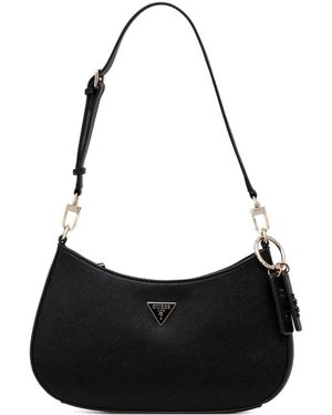 Guess Noelle Logo-Detail Shoulder Bag - Black