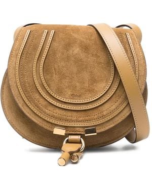 Chloé Marcie Suède Saddle Crossbodytas - Naturel
