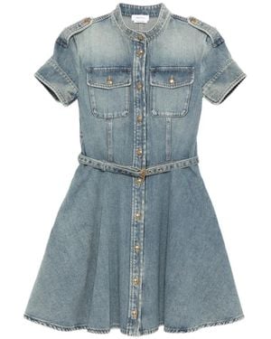 McQueen Denim Mini Dress - Blue