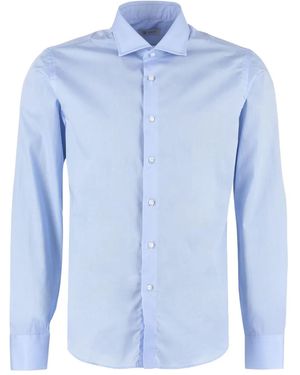 THE (Alphabet) Cotton-Blend Shirt - Blue
