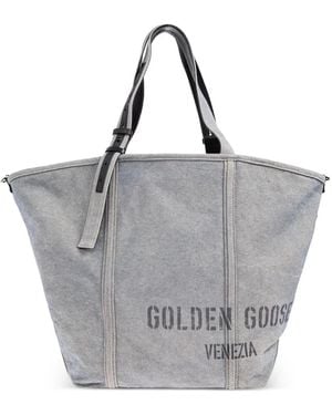 Golden Goose ロゴ トートバッグ - グレー
