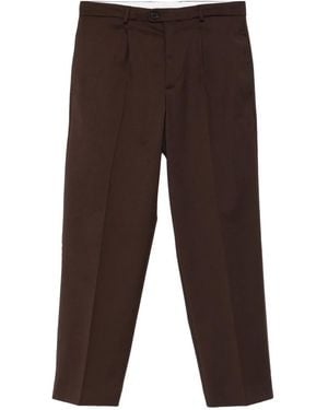 Amaranto Pressed-Crease Trousers - Brown