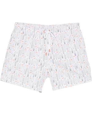 Sundek Drawstring Swim Shorts - White