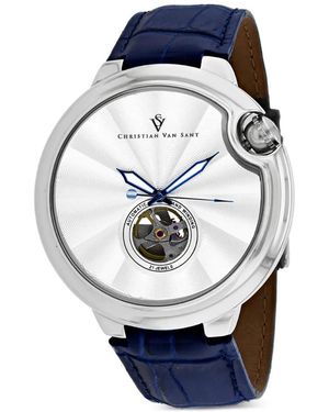 Christian Van Sant Propeller Open-Heart 46Mm Watch - Blue