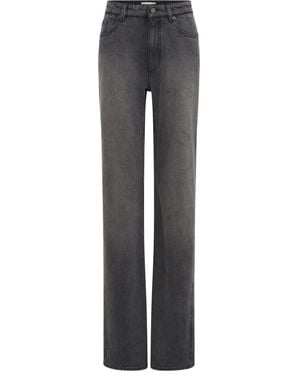 Marine Serre Ausgestellte Jeans mit Laser-Wash - Grau