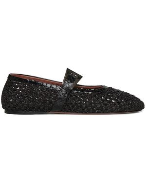 Paris Texas Buckle-Fastening Ballet Flats - Black