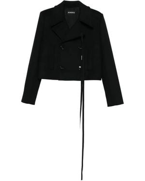 Ann Demeulemeester Tie-Detail Jacket - Black