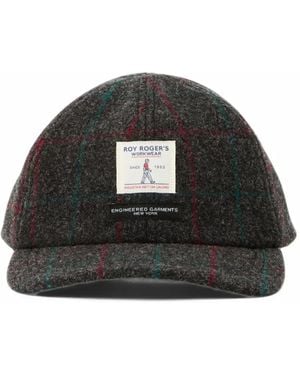 Engineered Garments Casquette En Laine À Carreaux - Black