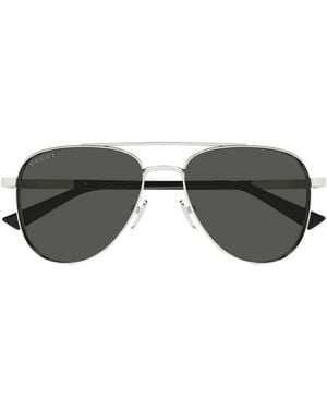 Gucci Pilot-Frame Sunglasses - Metallic