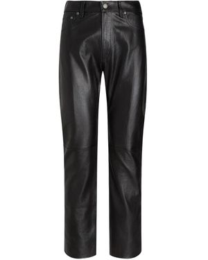 Polo Ralph Lauren Leather Trousers - Black