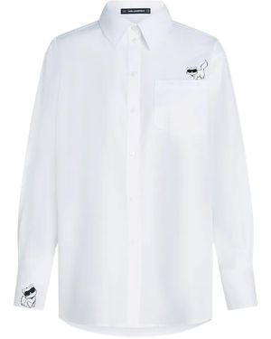 KARL LAGERFELD Ikon Choupette Shirt - White