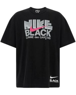COMME DES GARÇON BLACK X Nike Logo-Print T-Shirt - Black