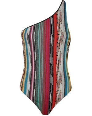 Missoni ストライプ ワンピース水着 - レッド
