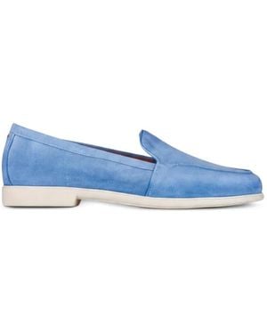 Santoni Loafer Aus Wildleder - Blau