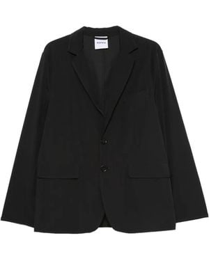 Aspesi Blazer Monopetto Con Revers A Lancia - Nero