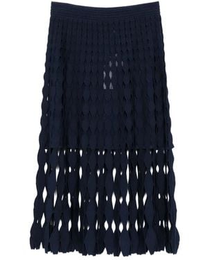 Jonathan Simkhai Cut-Out Knit Skirt - Blue