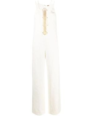 Cult Gaia Raye Linen-Blend Jumpsuit - White