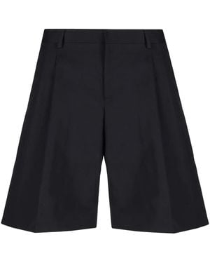 Laneus Gabardine Bermuda Shorts - Blue