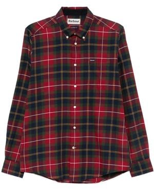 Barbour Stylish Long-Sleeve Button-Up Shirt For - Red